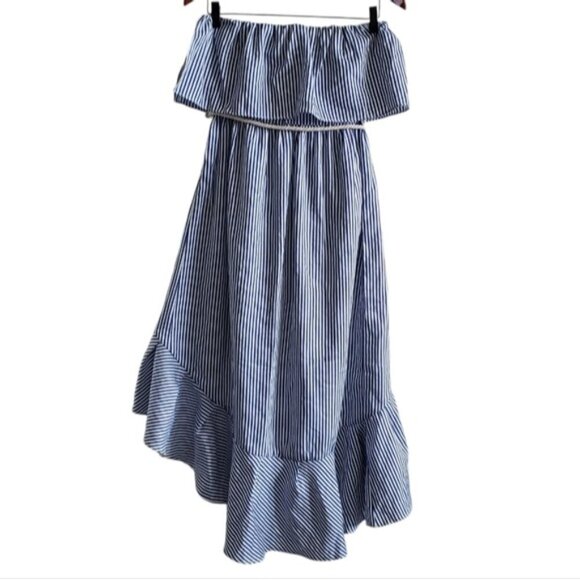 NO.AN Strapless Striped Rope Belt Dress Size Small - Picture 4 of 15